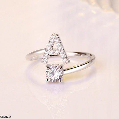 CRSH714 ZFQ A Alphabet Ring Adjustable