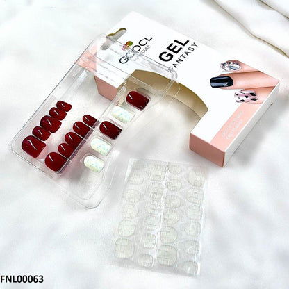 FNL00063 PNA Gel Nail Artificial Rounded Nail Set - FNL