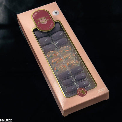 FNL022 PNA Oval Energetic Look Fake Nail Set 30Pcs