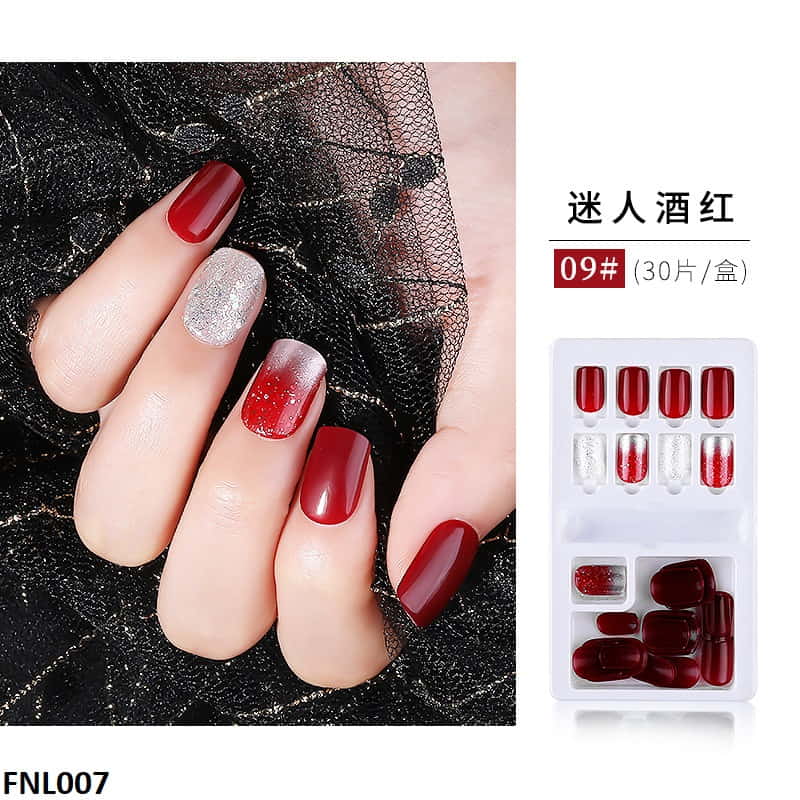 FNL007 PNA Squoval Short Fake Nail Set 30Pcs