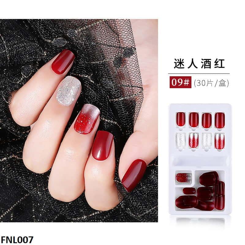 FNL007 PNA Squoval Short Fake Nail Set 30Pcs