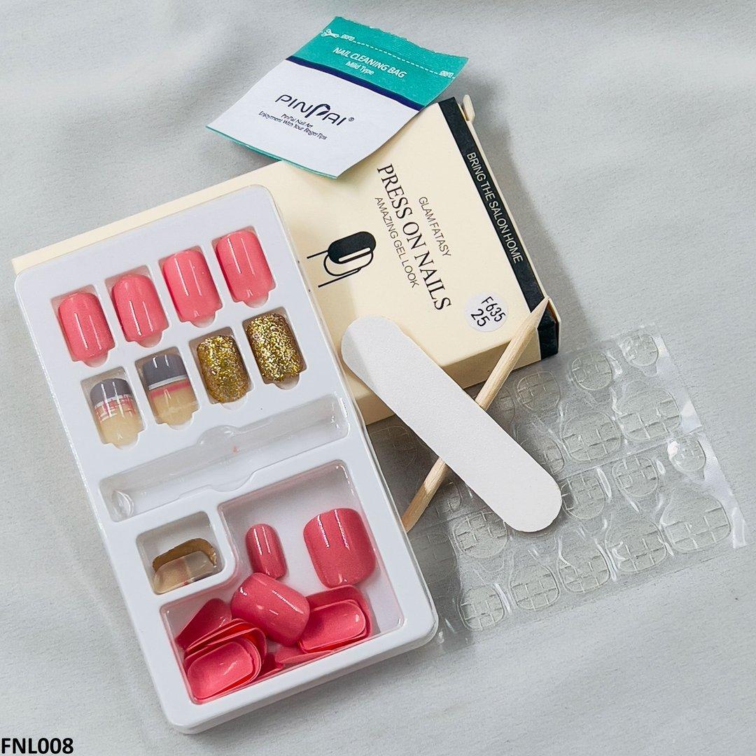 FNL008 PNA Squoval Short Fake Nail Set 30Pcs