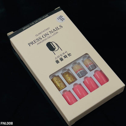 FNL008 PNA Squoval Short Fake Nail Set 30Pcs