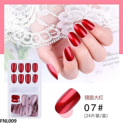 FNL009 PNA Squoval Short Fake Nail Set 24Pcs