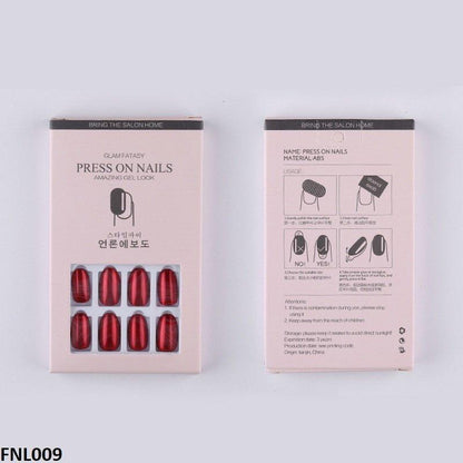 FNL009 PNA Squoval Short Fake Nail Set 24Pcs