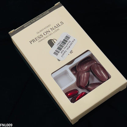 FNL009 PNA Squoval Short Fake Nail Set 24Pcs