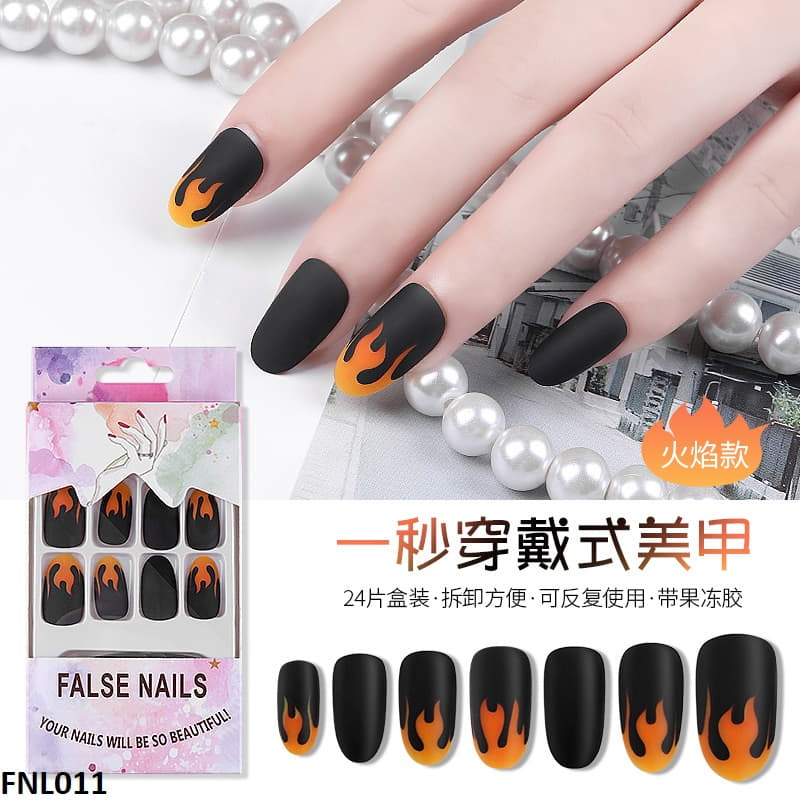 FNL011 PNA Squoval Fake Nail Set 24Pcs