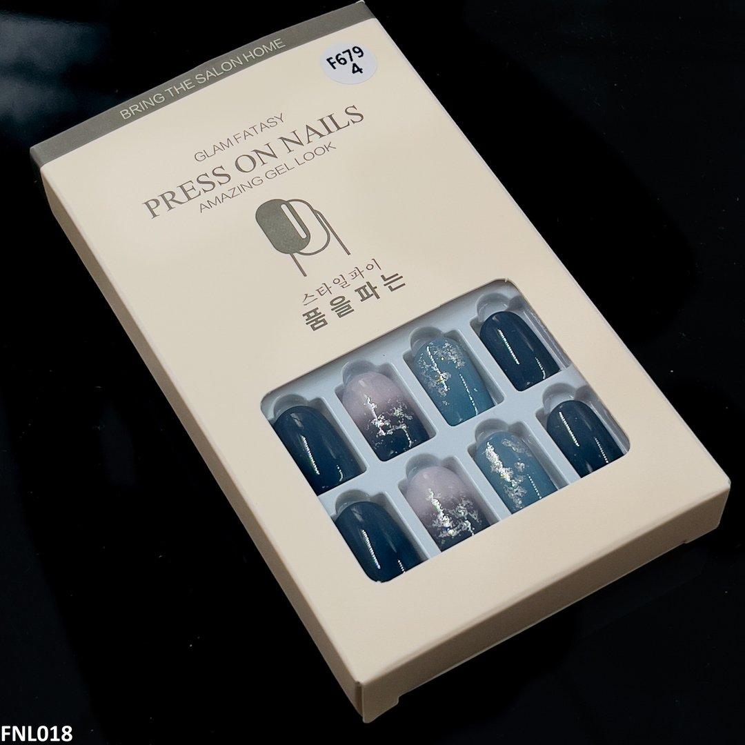 FNL018 PNA Squoval Short Fake Nail Set 24Pcs