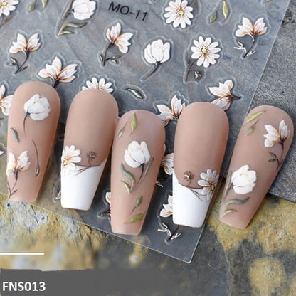 FNS013 PNA Flower/Leaf Nail Sticker