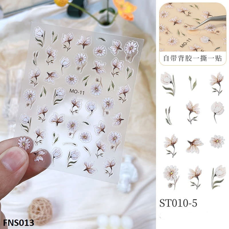 FNS013 PNA Flower/Leaf Nail Sticker