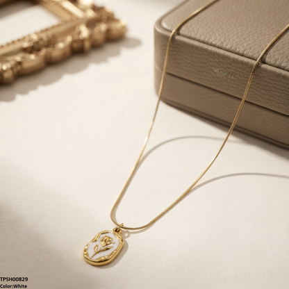 TPSH00829 ALQ Stainless Steel Flower Pendant - TPSH