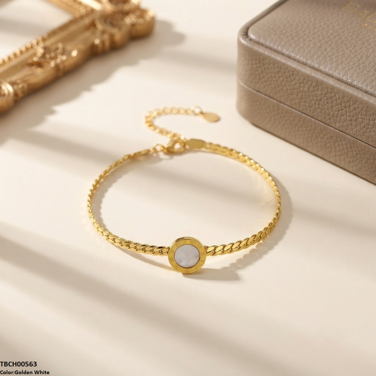 TBCH00563 ALQ Stainless Steel Round Plain Bracelet - TBCH