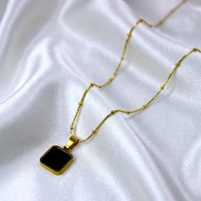 TPSH00873 QSJ Stainless Steel Square Pendant - TNCH