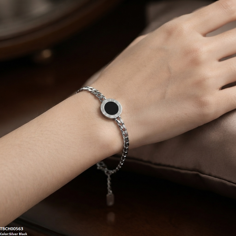 TBCH00563 ALQ Stainless Steel Round Plain Bracelet - TBCH