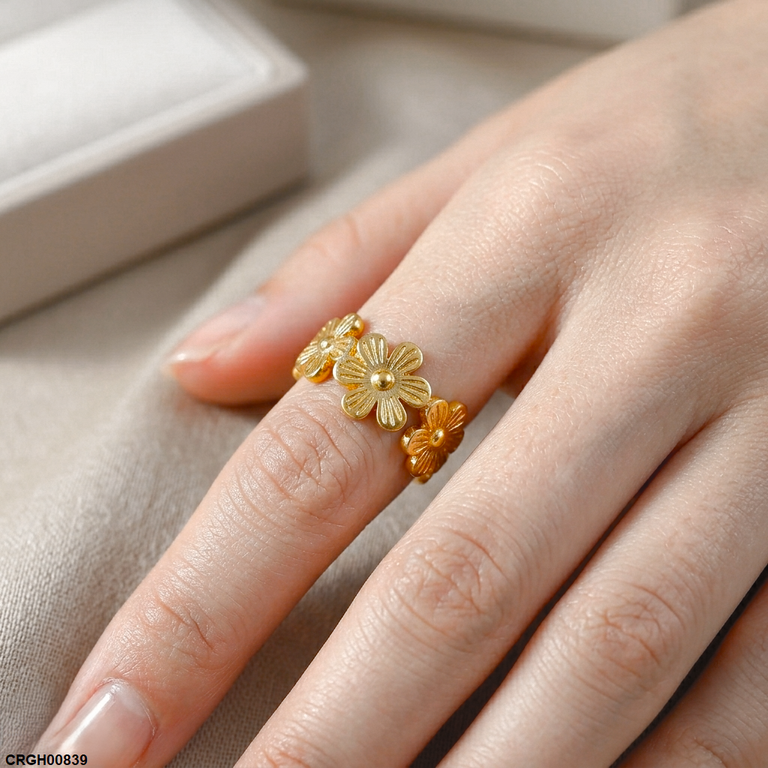 CRGH00839 NMS Flower Stainless Steel Ring Adjustable - CRGH