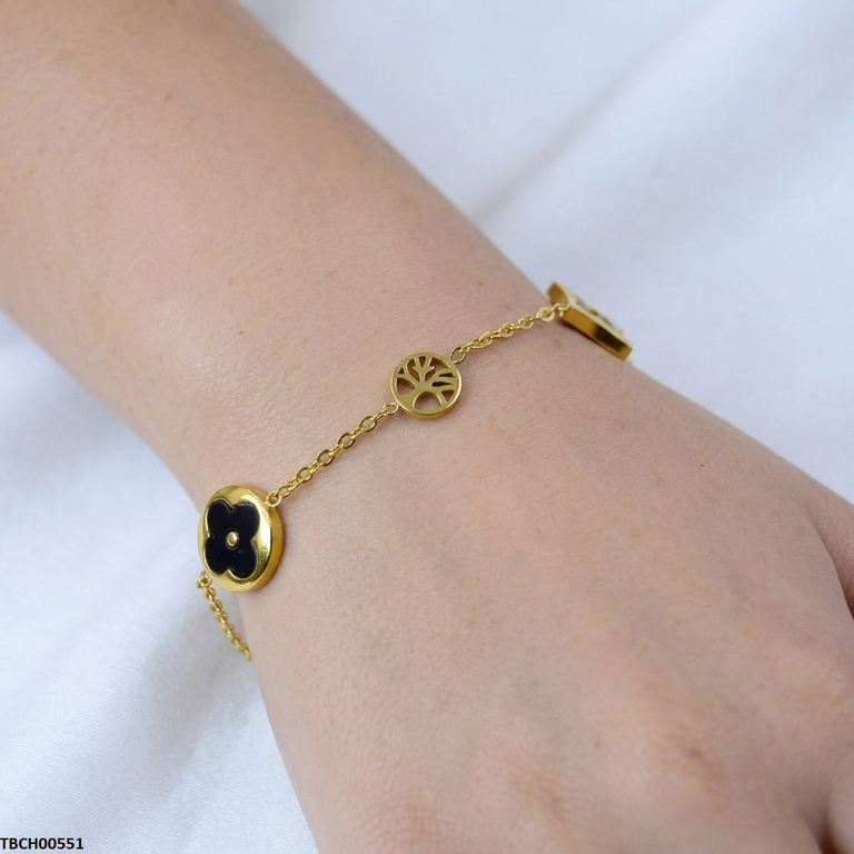 TBCH00551 MMJ Stainless Steel Round Star Bracelet - TBCH