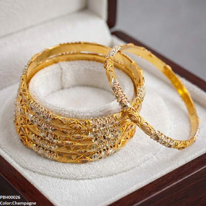 PBH00026 MZM Marquise Stone 6 Pcs Of Bangles Set - PBH