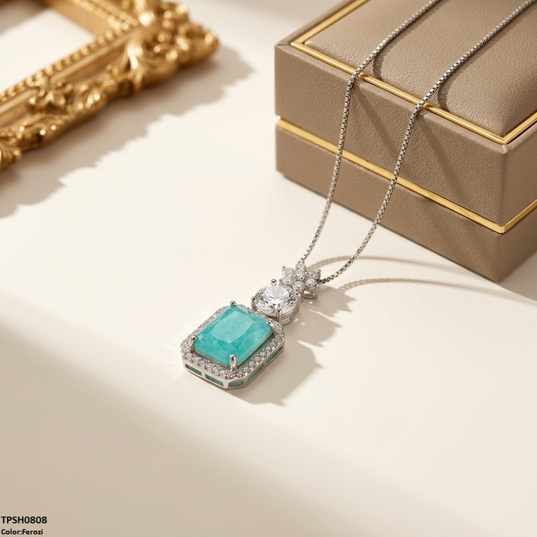 TPSH00808 MMJ Square Flower Pendant - TPSH