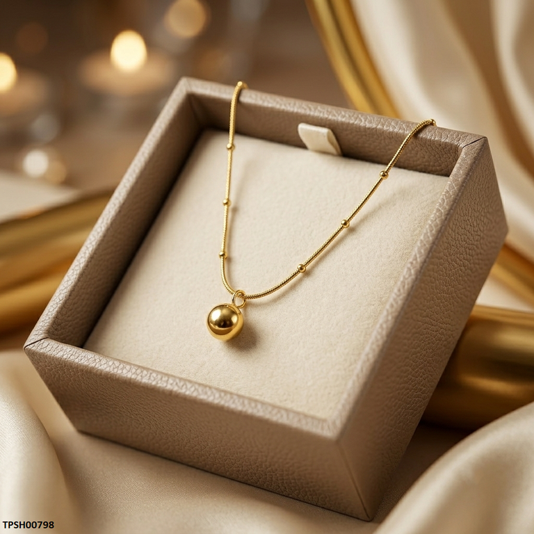 TPSH00798 MMJ Stainless Steel Round Ball Pendant - TPSH