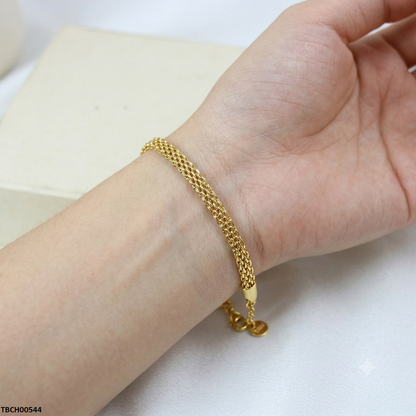 TBCH00544 MMJ Stainless Steel Plain Chain Bracelet -TBCH