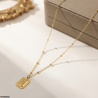 TPSH00835 ALQ  Stainless Steel Rectangle Pendant - TPSH