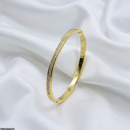 TBRH00459 MMJ Stainless Steel Round Stone Braclet - TBRH