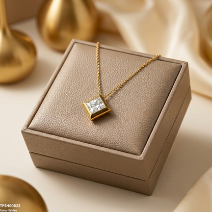 TPSH00822 MMJ  Stainless Steel Square  Drop Pendant - TPSH