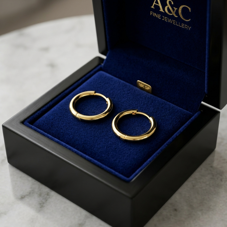 TEHH00480 MMJ  Stainless Steel Round Hoops Pair - TEHH