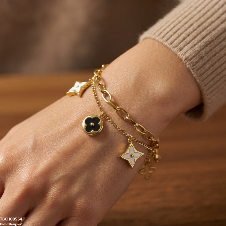 TBCH00564 ALQ Stainless Steel Star Bracelet - TBCH