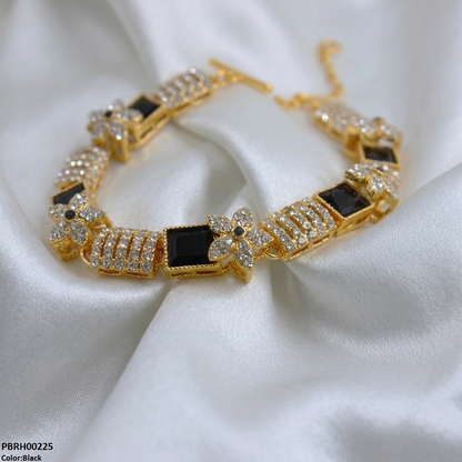 PBRH00225 MZM Square/Flower Bracelet Adjustable - PBRH