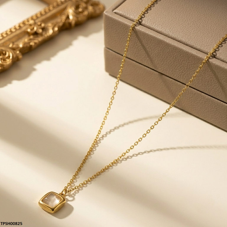 TPSH00825 ALQ Stainless Steel Square Pendant - TPSH