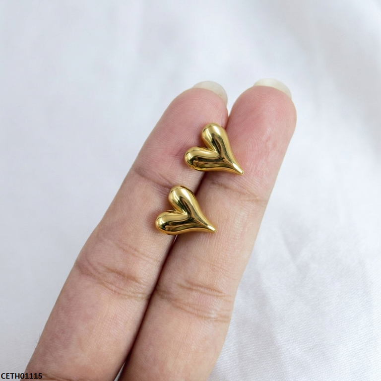 CETH01115 MMJ Stainless Steel Heart Tops - CETH