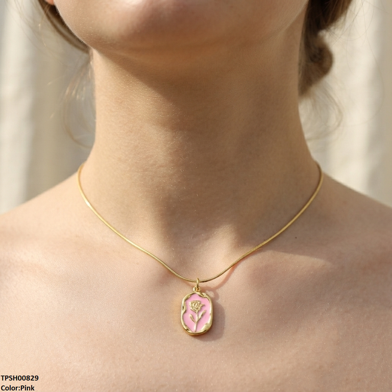 TPSH00829 ALQ Stainless Steel Flower Pendant - TPSH