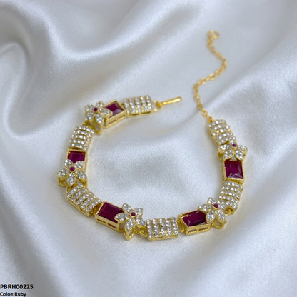 PBRH00225 MZM Square/Flower Bracelet Adjustable - PBRH