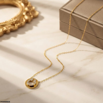 TPSH00826 ALQ Stainless Steel Round Pendant - TPSH