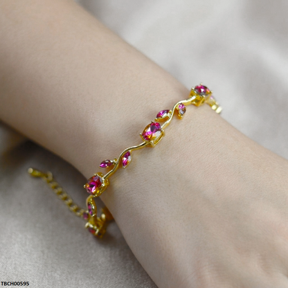 TBCH00595 MSJ Tulip Leaf Stone Bracelet - TBCH