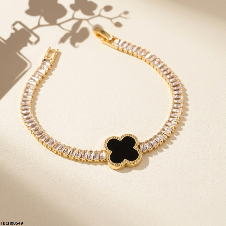 TBCH00549 MMJ Rectangle Stone Flower Bracelet - TBCH