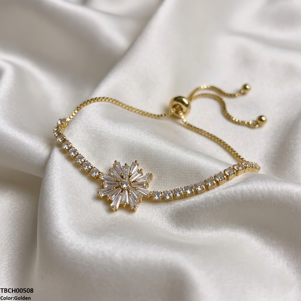 TBCH00508 DNG Round/Tear Flower Bracelet Adjustable - TBCH