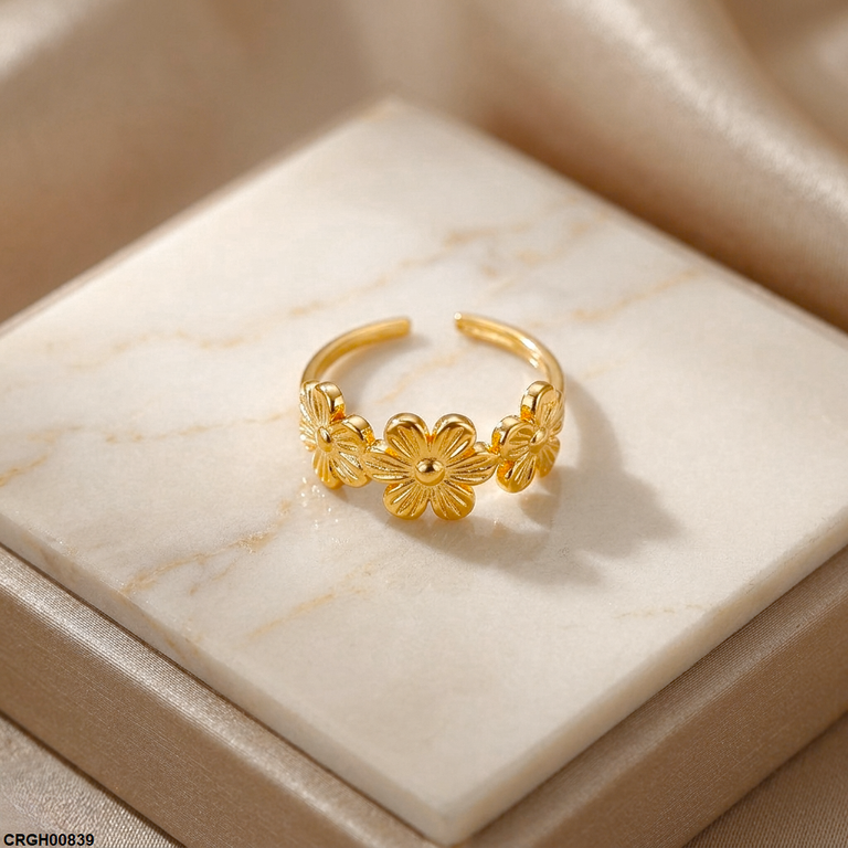 CRGH00839 NMS Flower Stainless Steel Ring Adjustable - CRGH