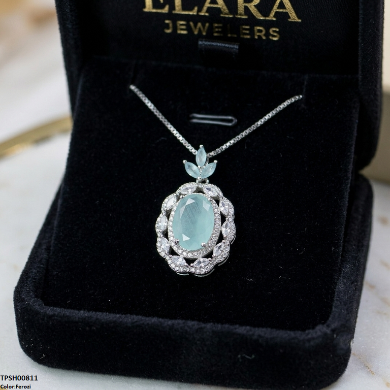 TPSH00811 MMJ Marquise Round Drop Pendant - TPSH
