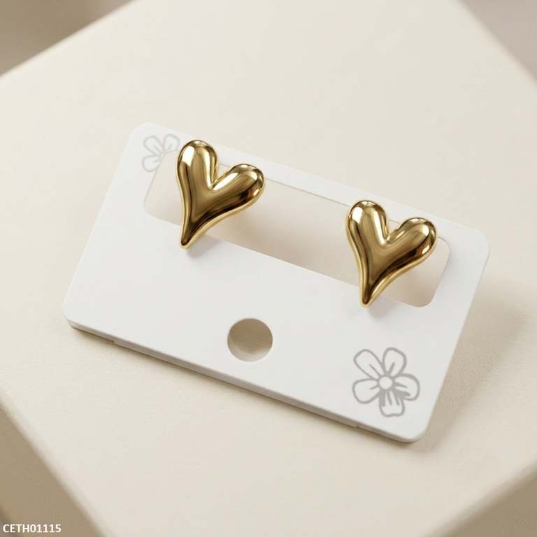 CETH01115 MMJ Stainless Steel Heart Tops - CETH
