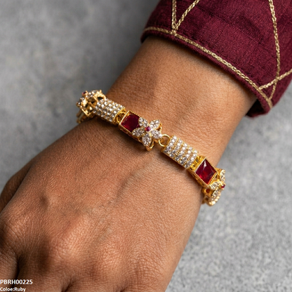 PBRH00225 MZM Square/Flower Bracelet Adjustable - PBRH