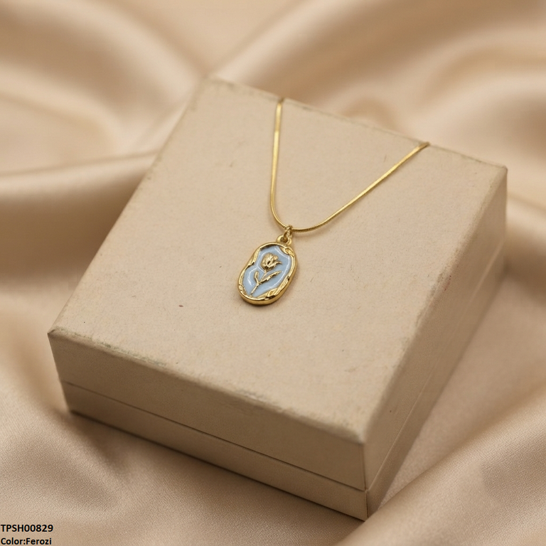 TPSH00829 ALQ Stainless Steel Flower Pendant - TPSH