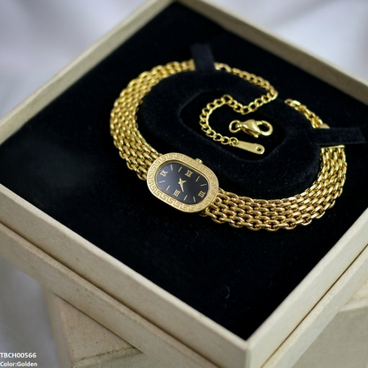 TBCH00566 QSJ Stainless Steel Oval Watch Plain Bracelet - TBCH