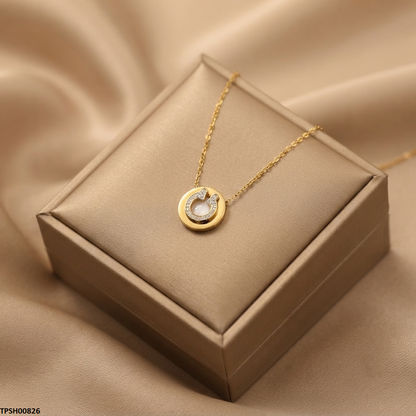 TPSH00826 ALQ Stainless Steel Round Pendant - TPSH