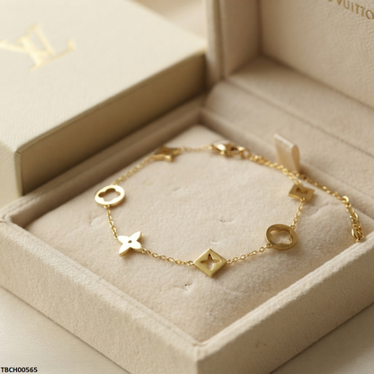 TBCH00565 ALQ  Stainless Steel Star Anklet - TBCH
