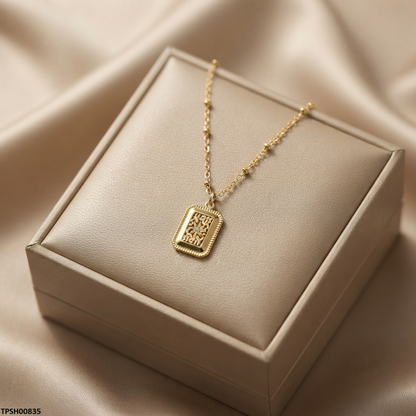 TPSH00835 ALQ  Stainless Steel Rectangle Pendant - TPSH