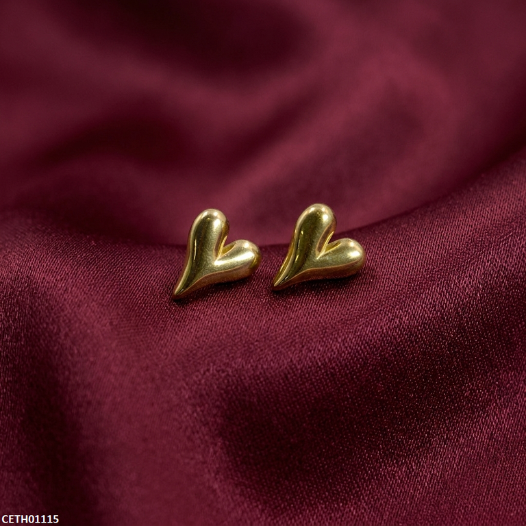 CETH01115 MMJ Stainless Steel Heart Tops - CETH