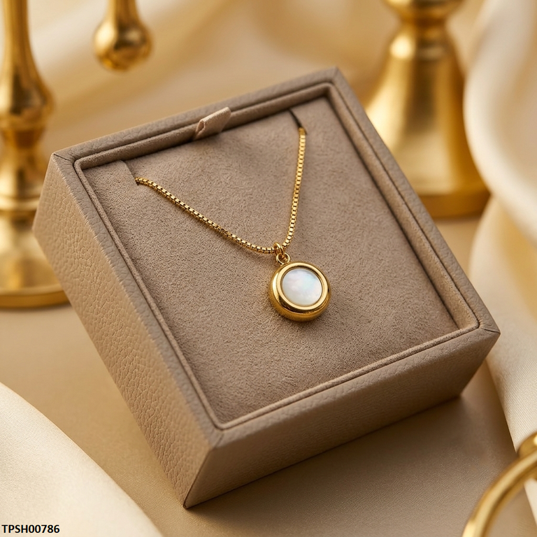 TPSH00786 MMJ Stainless Steel Round Pendant - TPSH