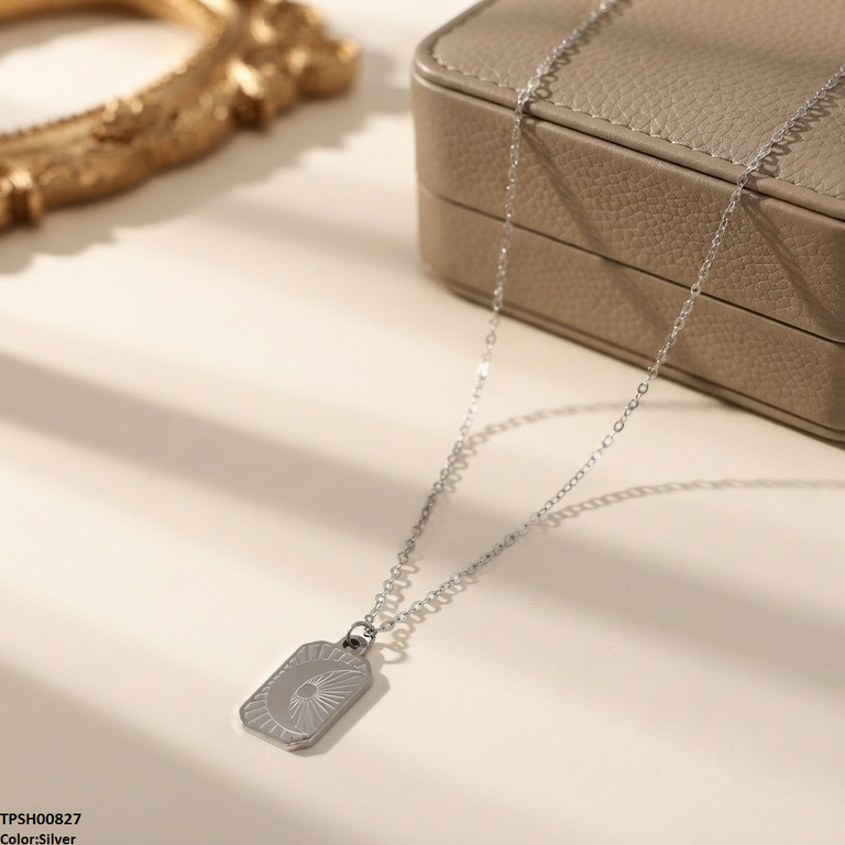 TPSH00827 ALQ Stainless Steel Moon Pendant - TPSH